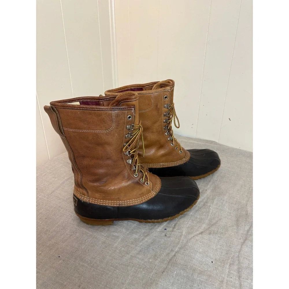 L.L. Bean Bean Boots Mens 10 Brown Gore-Tex Thinsulate Insulated Duck Boots USA